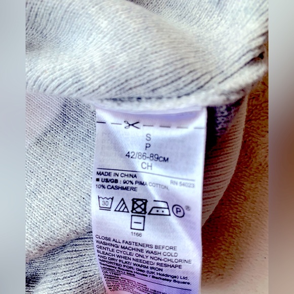 Banana Republic Rugby stripe crew neck Pima cotton/Cashmere Sweater SP - Picture 11 of 11